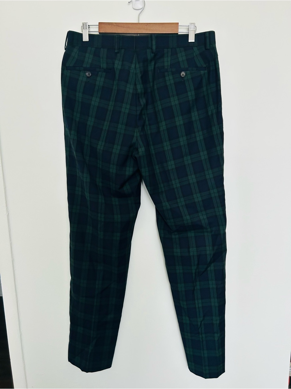 Lauren Ralph Lauren Men’s Dress Pants Tartan Green 100% Wool Preppy 33x32 - Picture 4 of 6